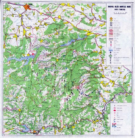 Harta Gilau-Muntele Mare